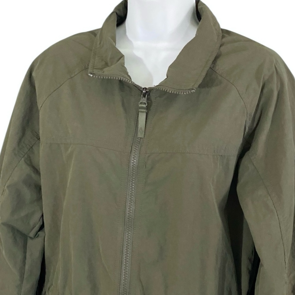 Eddie Bauer Olive Green Utility Field Jacket M Cinch Waist Travel Lightweight - Picture 4 of 12